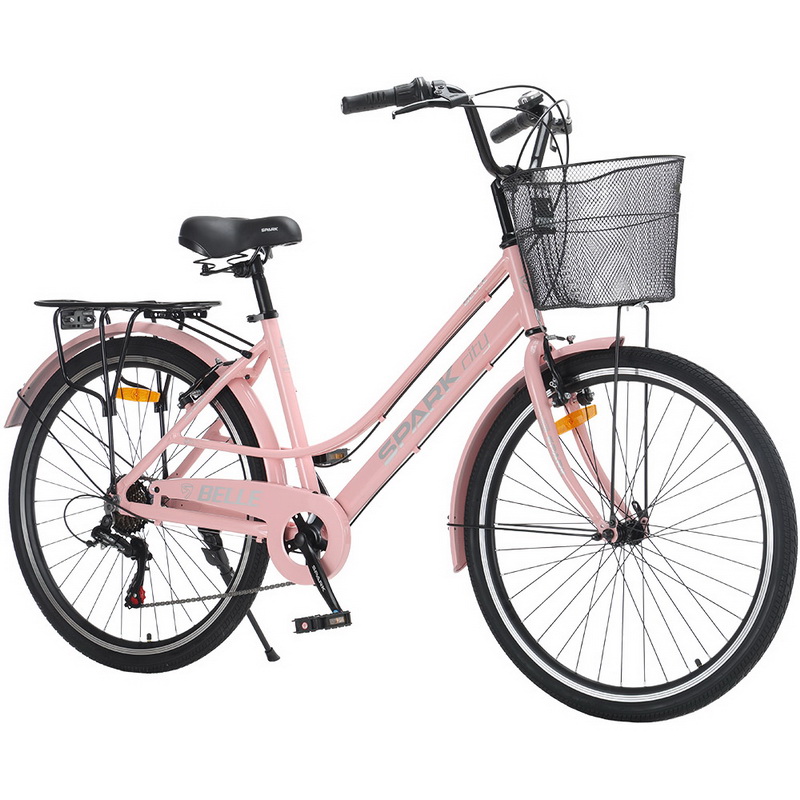 Велосипед SPARK CITY BELLE (колеса – 26″, алюмінієва рама – 17″) Рожевий