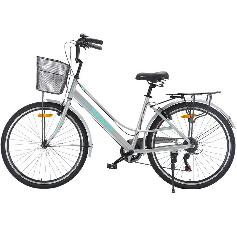 Велосипед SPARK CITY BELLE (колеса – 26″, алюмінієва рама – 17″) Сірий збоку