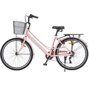 Велосипед SPARK CITY BELLE (колеса – 26″, алюмінієва рама – 17″) персиковий збоку